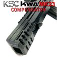 KWA-MK23-Compensator-11.jpg KWA KSC Tokyo Marui MK23 Airsoft Replica Hand Cannon H&K Big Gun Tactical Compensator Comp