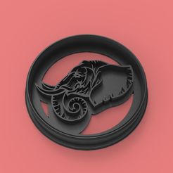 untitled.7.jpg Archivo STL elefante galleta arcilla cortador sello・Modelo para descargar y imprimir en 3D