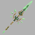 xiao_lance_render2-02.png Genshin Impact Primordial Jade Winged Spear | 3D Model file for Xiao