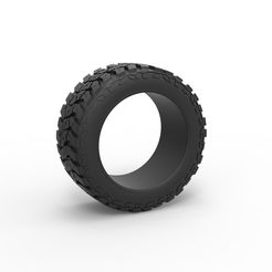 1.jpg 3D file Diecast offroad tire 111 Scale 1:25・3D printable design to download