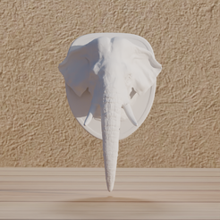 0001.png Fichier 3D Fichier : Animaux Trophée Éléphant au format numérique・Idée pour impression 3D à télécharger, Mak3_Me_Studio