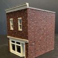 IMG_E2460.jpg HO Scale brick commercial building "The Spencer Building"