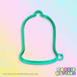 516_cutter.png ENCHANTED ROSE CRYSTAL COOKIE CUTTER MOLD