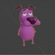 Color Suggestion.png Courage - The Cowardly Dog - Low Poly Printable Miniature
