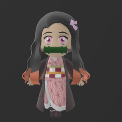 Nezuko.png STL-Datei Nezuko・Design für 3D-Drucker zum herunterladen