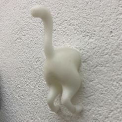 IMG_6400.jpg STL file Cat clothes hook - wardrobe・3D printable model to download