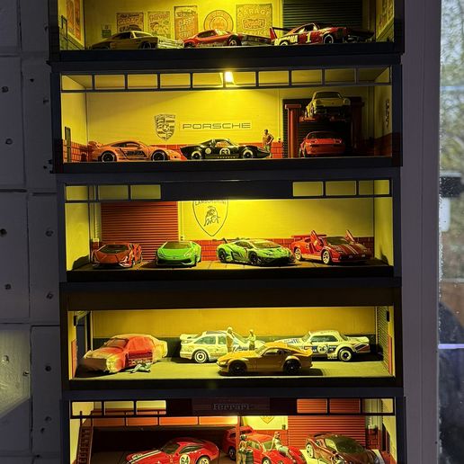 164garage1.jpg 1:64 Diecast Garage modulaire à étagères