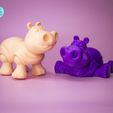 Hippo_02.jpg STL-Datei Entzückendes Flexi-Nilpferd・3D-druckbares Modell zum herunterladen