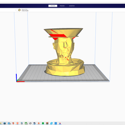G CE3_ass_try_ganja.obj - Ultimaker Cura File Edit View Settings Extensions Preferences Help Oita ar 1 a ee) Py MONITOR Generic PLA, oO Ender-3/Ender-3Pro/Ender-3-35 ~ 0.4mm Nozzle object lst a.0bj.3mt Zz 124.6 x 126.6 x 131.1 mm e@angd P Typ hier om te zoeken Print settings =, Profiles Default Infill (96) Support sh adhesion == standard Quality -0.2mm BB 20% 008 0120162028032, OO o>—_9 eo _—_—. o 2 40 6 8 = 100 Gradual infill Custom > © 23hours 5s minutes @® ® 22-n21m Prey a 1383 20°C Deels zomnig A 8B AW) yor Ae Mister Hat
