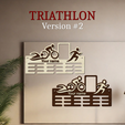 V2.png Triathlon Medal Holder/Stand |2 Models|