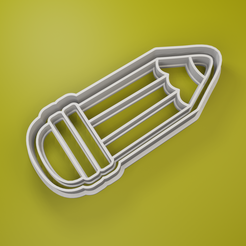 render_001.png Fichier STL Crayon - Coupe-biscuit 9cm・Modèle à télécharger et à imprimer en 3D
