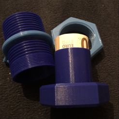 70918BBB-1B30-42F6-9BFE-8D985A37899F.jpeg STL file Secret Hex Bolt with nut・3D printer model to download