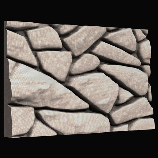 STL file Stone Wall 57 🗿 ・3D printing model to download・Cults