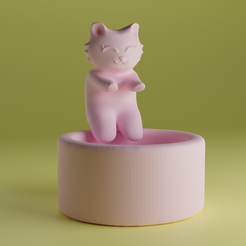 1.png Cat Cup, candle holder for decoration or pencil case kitten