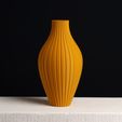 striped-bulb-vase-by-slimprint-vase-mode-stl.jpg Striped Bulb Vase, (Vase Mode)