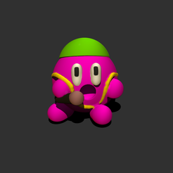rapperkirby1.png Archivo STL Rapero kirby・Modelo para descargar y imprimir en 3D