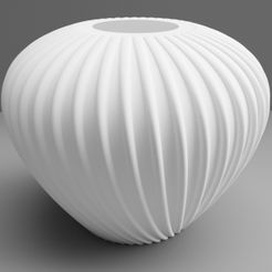 vase crozon blanc.jpg STL-Datei flowervase "sea series" (Seeserie)・Design für 3D-Drucker zum herunterladen