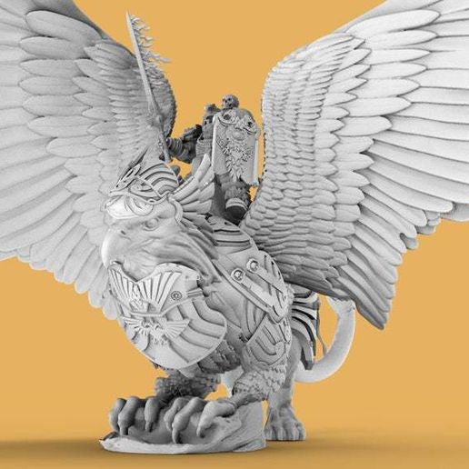 Royal Griffin Rider 3D model