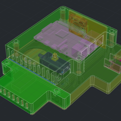 cad_render_xray.png Free STL file Raspberry Pi 4 VESA case w/ HDD/ SSD compartment・3D printer model to download