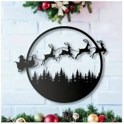 Traineau-père-noel-wall-art.jpg WEIHNACHTSDEKORATION CHRISTMAS WANDKUNST WEIHNACHTEN