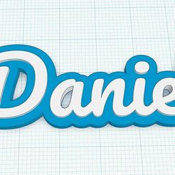 Daniel.jpg Archivo STL Llavero con nombre de fantasía - Daniel・Diseño imprimible en 3D para descargar