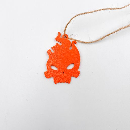 Fire Skull PENDANT NECKLACE JEWELRY EARRINGS 3D model