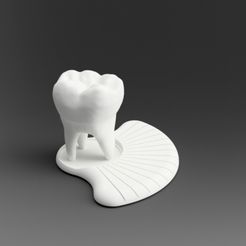 tooth_mesh_render_v1.png business card holder (tooth)