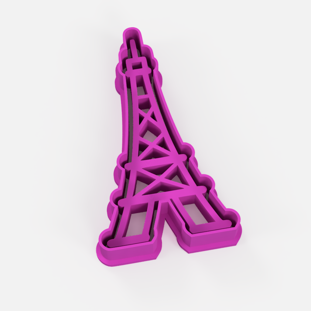 cortante torre eiffel.png 3D file Eiffel Tower Cookie Cutter - Eiffel Tower Cookie Cutter・3D printable design to download, Argen3D