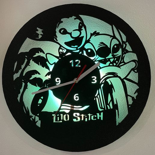 Lilo and Stitch Clock 3D model