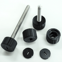 Capture d’écran 2018-07-05 à 14.40.33.png STL file Cylindrical Knob with ISO Hex Head M8 Bolt・3D printer design to download