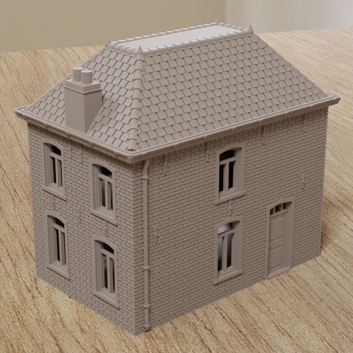 RD-Vielsalm-Cottage-DS-T2-3D-Print-Miniature-Wargaming-Terrain-Ardennen-Battle-of-the-Bulge-Back.jpg Ardennes Village Set (Bundle) - Battle of the Bulge - WW2 Miniature Wargaming Terrain