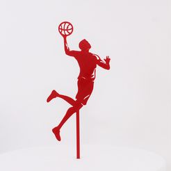 Basketball-man-cake-topper-pic-1.jpg STL file Basketball Man cake topper・3D printer model to download