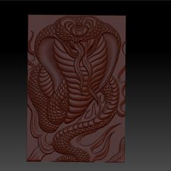 snake1.jpg Free STL file Cobra Snake relief model for cnc・3D print model to download