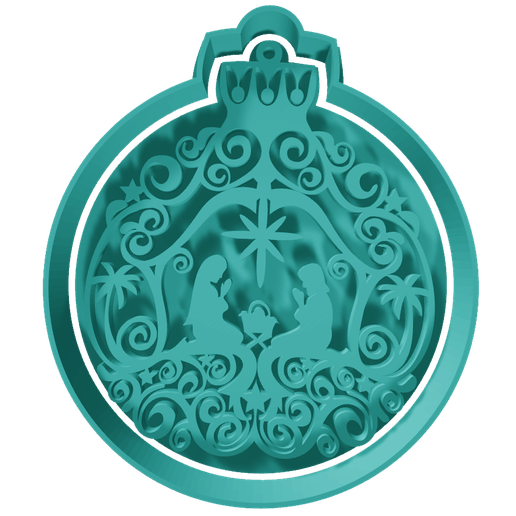 Set of cutters and markers for cookies or fondant BIRTH SPHERE - 3D model önizlemesi