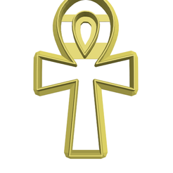3d.png Ancient Egypt Cross/Ankh/Key of Life cookie cutter