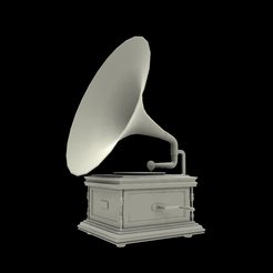 gramophone-render1.png Fichier STL Gramophone・Modèle pour impression 3D à télécharger, e_note