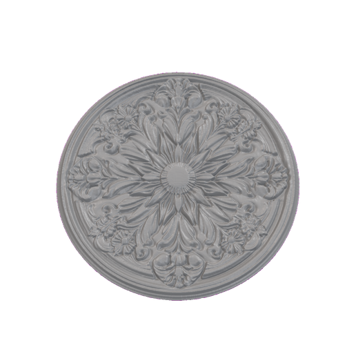 Round Star-Petal Rosette Medallion FL-4.2 STL
