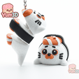 Yum3D-Sushi Seal for Food Lovers Articulated Keychain_01.png Yum3D Sushi Seal для любителей еды Шарнирный брелок - симпатичный брелок для рюкзака