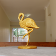 FLAMINGO-SCULPTURE-3.png Flamingo sculpture stl 3d print file