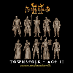 NPC_Act2.png Free STL file Diablo II NPCs - Act II・3D printing template to download