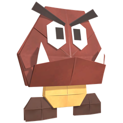 goomba.png Fichier STL Origami goomba・Modèle imprimable en 3D à télécharger, marioperezglz