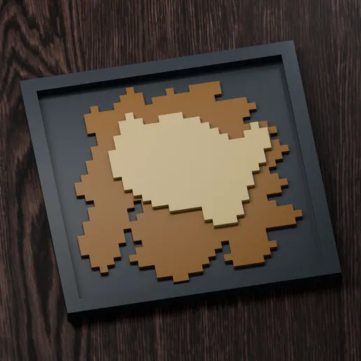 Sandslash Line - Pokemon Silhouette Frame | Box sprite | STL