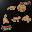 bundle_random.png Chapeau de Père Noël - Découpeur de biscuits - Impression 3D STL pour les fêtes de fin d'année
