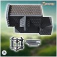 6.jpg Medieval castle with two stone towers, external staircase and game for executions (6) - Medieval Gothic Feudal Old Archaic Saga 28mm 15mm RPG