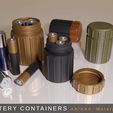 Battery_Cont_title_03.jpg Battery Containers, AA/AAA, Army Grade, Waterproof, Screw Cap