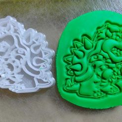 Cortador-Bowser.jpeg STL file Bowser cookie cutter・3D print object to download