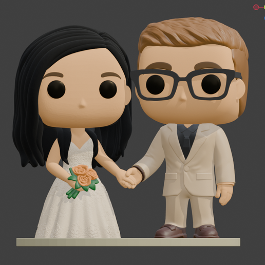 funko base for wedding - wedding couple