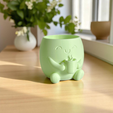 16.png Maceta para amantes del café | Bonita maceta imprimible en 3D con taza | Decoración para el hogar STL | Listo para imprimir