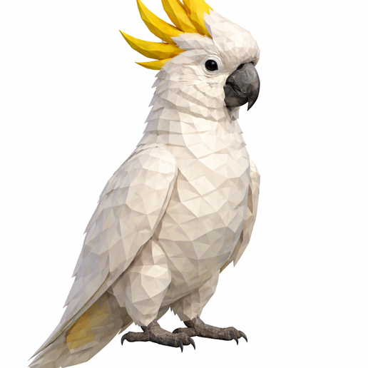 Low-Poly Cockatoo