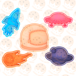 Space-cookie-cutter-set-of-5.png Fichier 3D Jeu de 5 emporte-pièces Espace・Modèle pour imprimante 3D à télécharger